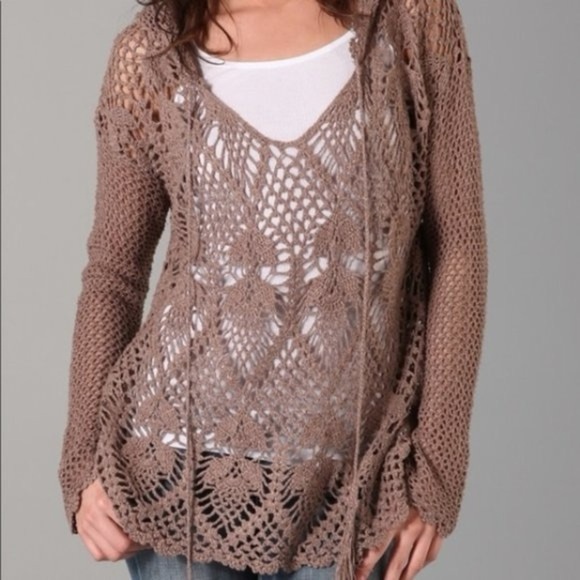 FREE PEOPLE Pacifica Crochet Hooded Sweatshirt - Picture 4 of 8